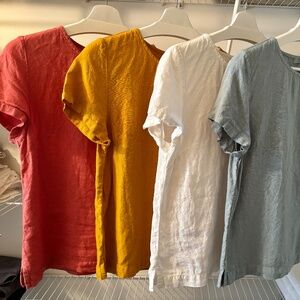 MENIQUE Linen T-Shirt Tops S x4 Emma